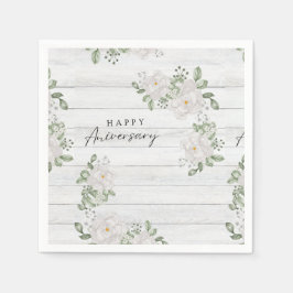 HAPPY ANIVERSARY SERVIETTE