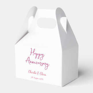  Happy anniversary add name pink bold name date si Geschenkschachtel