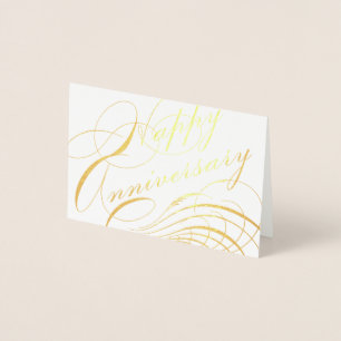 Happy Anniversary Besondere Anlass Schnörkel Folienkarte