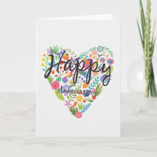 Happy Anniversary Big Heart of Blume Card Karte