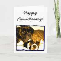 Happy Anniversary Boxer Greeting Card