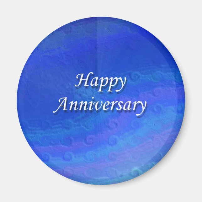 Happy Anniversary Button Magnet (Vorne)