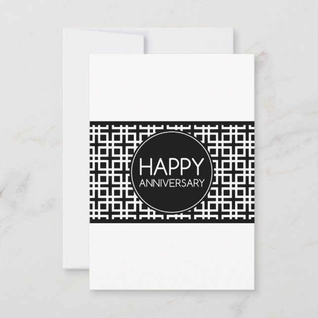 Happy Anniversary (cinderStripe) Einladung (Vorderseite)