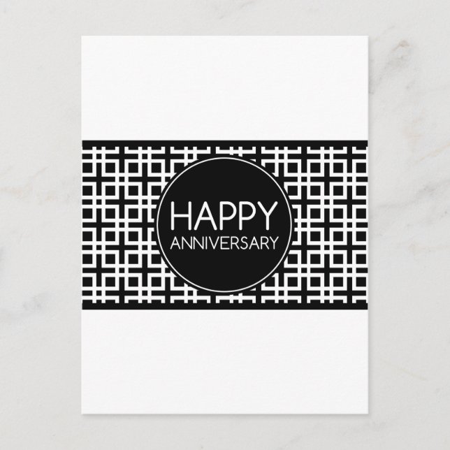 Happy Anniversary (cinderStripe) Postkarte (Vorderseite)