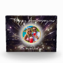 Happy Anniversary Custom Acrylic| Purple Light Bur