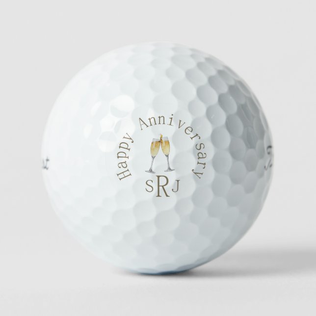 Happy Anniversary Custom Titleist Pro VI Golfball (Vorderseite)