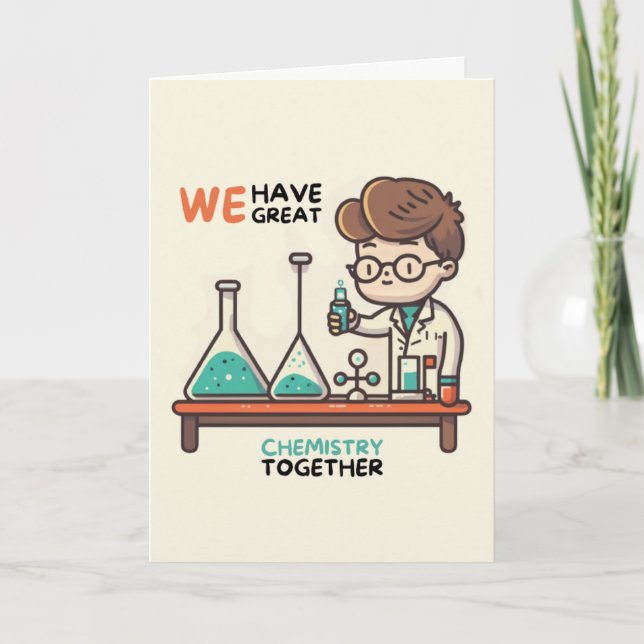 Happy Anniversary Cute Funny Simple Chemistry Card Karte (Vorderseite)