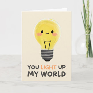 Happy Anniversary Cute Funny Simple Light Card Karte