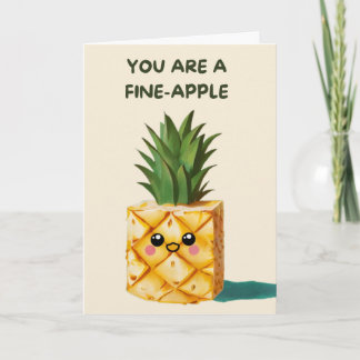 Happy Anniversary Cute Funny Simple Pineapple Card Karte