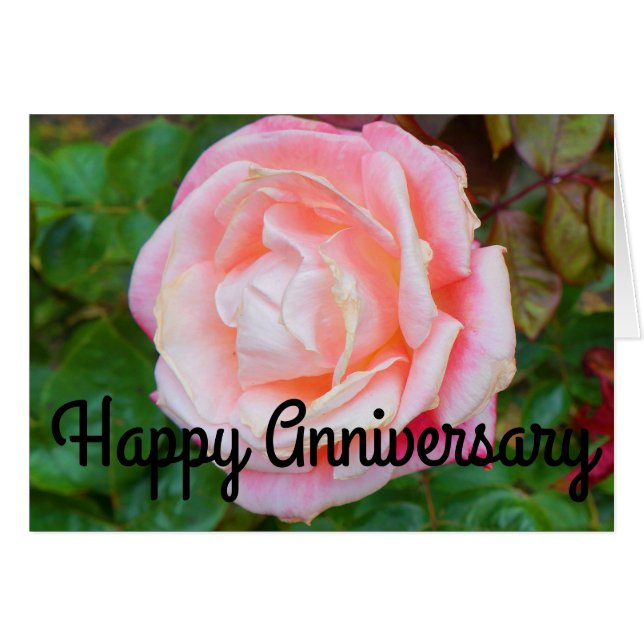 Happy Anniversary Gemini Rose #1 Karte (Vorderseite (Horizontal))