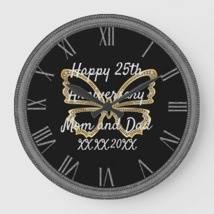 Happy Anniversary Große Wanduhr