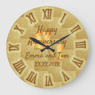 Happy Anniversary Große Wanduhr