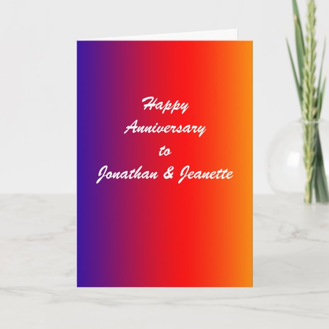 Happy Anniversary Grußkarte Vivid Rainbow Karte (Vorderseite)