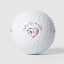 Happy Anniversary Heart Couple Monogram