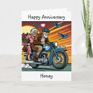 Happy Anniversary Honey | Adventurous Couple Karte