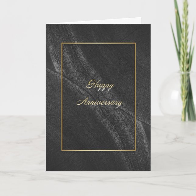 Happy Anniversary in Basic Black Karte (Vorderseite)