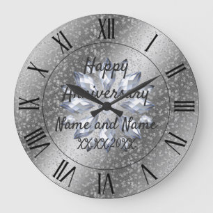Happy anniversary Large Clock Große Wanduhr