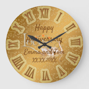 Happy anniversary Large Clock Große Wanduhr