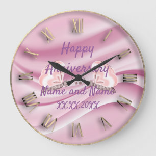 Happy Anniversary Large Clock Große Wanduhr