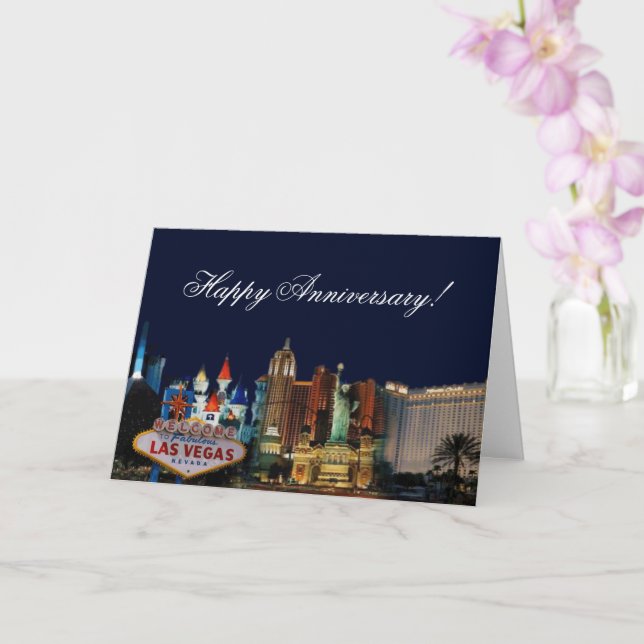 Happy Anniversary Las Vegas Card Karte (Orchidee)