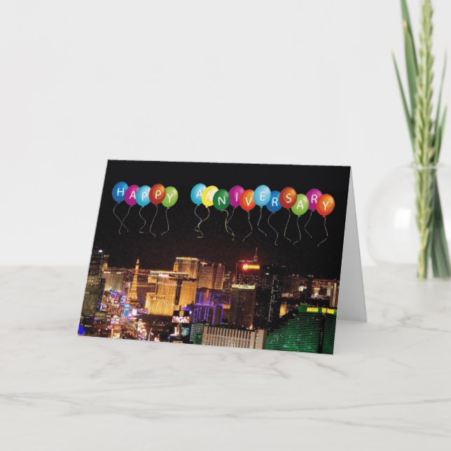 HAPPY ANNIVERSARY LAS VEGAS CARD KARTE (Vorderseite)