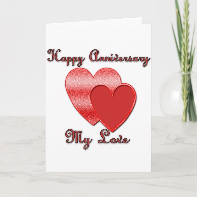 Happy Anniversary Meine Liebe Karte (Vorderseite)