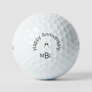 Happy Anniversary Monogram Titleist Pro VI II Golfball