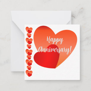 Happy Anniversary Note Card Mitteilungskarte