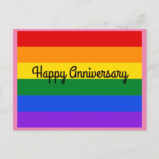 Happy Anniversary Rainbow #1 Postcard Postkarte (Vorderseite)