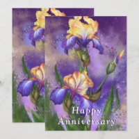 Happy Anniversary - Schöne Iris-Blume