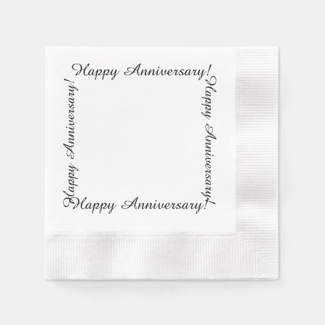 Happy Anniversary Serviette (Vorderseite)