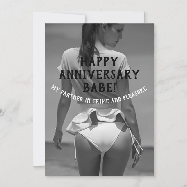 Happy Anniversary Sexy Naughty Einladung (Vorderseite)