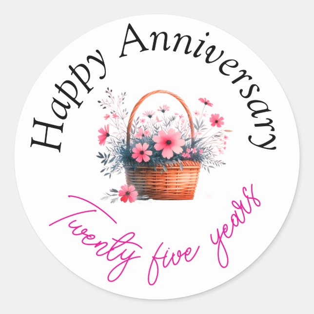 Happy anniversary stickers  (Devant)