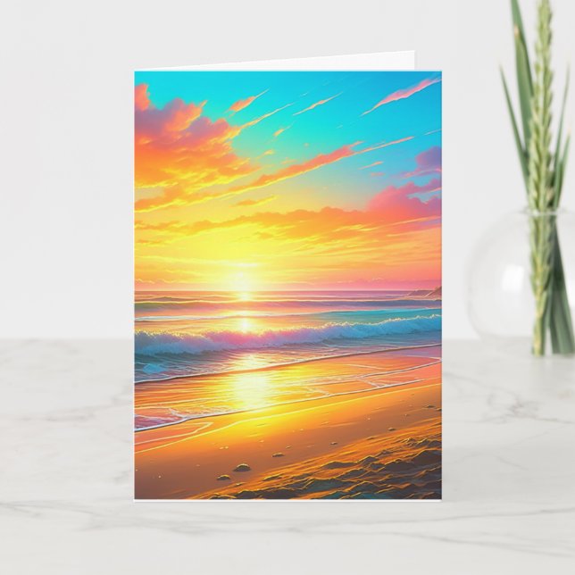Happy Anniversary Sweetheart | Kunst am Meer Karte (Vorderseite)