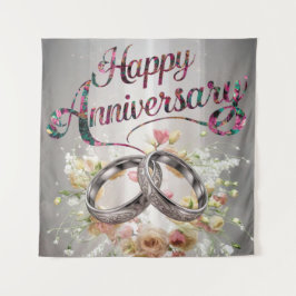 Happy Anniversary Tapestry Wandteppich