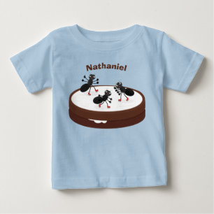 Happy ants Eis Skaten auf Keks Cartoon Baby T-shirt