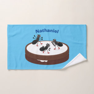 Happy ants Eis Skaten auf Keks Cartoon Badhandtuch Set