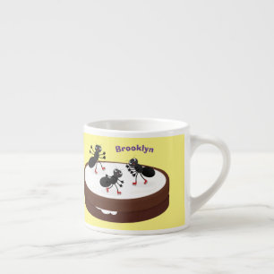 Happy ants Eis Skaten auf Keks Cartoon Espressotasse