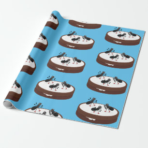 Happy ants Eis Skaten auf Keks Cartoon Geschenkpapier