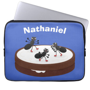 Happy ants Eis Skaten auf Keks Cartoon Laptopschutzhülle