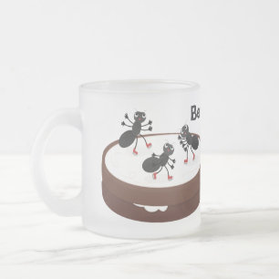 Happy ants Eis Skaten auf Keks Cartoon Mattglastasse