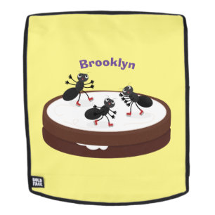 Happy ants Eis Skaten auf Keks Cartoon Rucksack