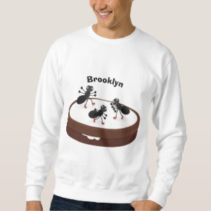 Happy ants Eis Skaten auf Keks Cartoon Sweatshirt