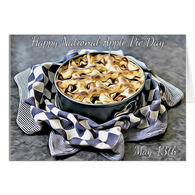 Happy Apple Pie Day Recipe Card (Vorderseite (Horizontal))
