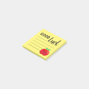 Happy Apple Viel Glück Wish Motivation School Post-it Klebezettel