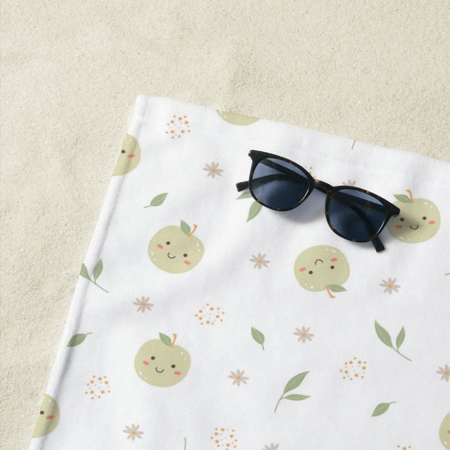 Happy Apples Pattern - Strandtuch (Beispiel)