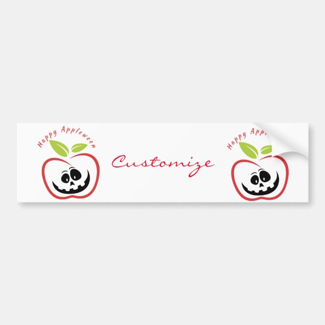 Happy Appleween Jack O'lantern Thunder_Cove Autoaufkleber (Vorne)