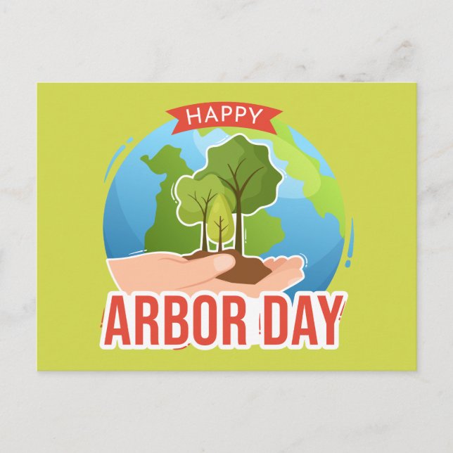 Happy Arbor Day Postkarte (Vorderseite)
