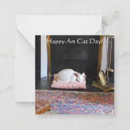 Happy Art Cat Day! Mitteilungskarte