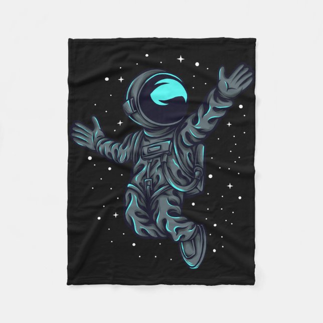 Happy Astronaut Fleecedecke (Vorderseite)
